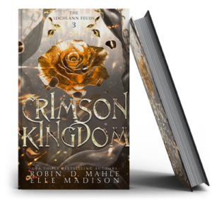 Book mockup featuring a gold rose with a beige background
