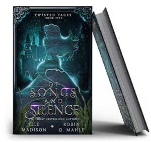 A book mockup featuring a mermaid with a teal background