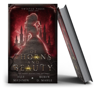 Book cover mockup featuring a princess with a red background